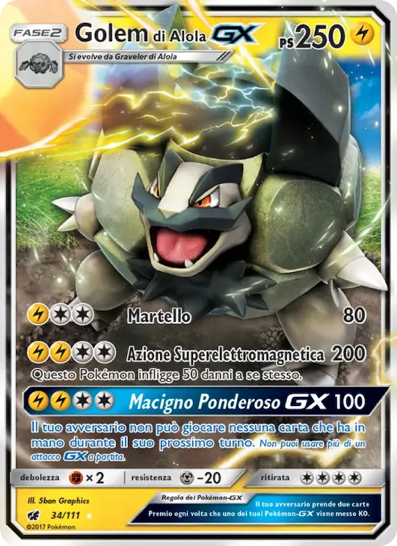 Golem di Alola GX 34 – Invasione Scarlatta