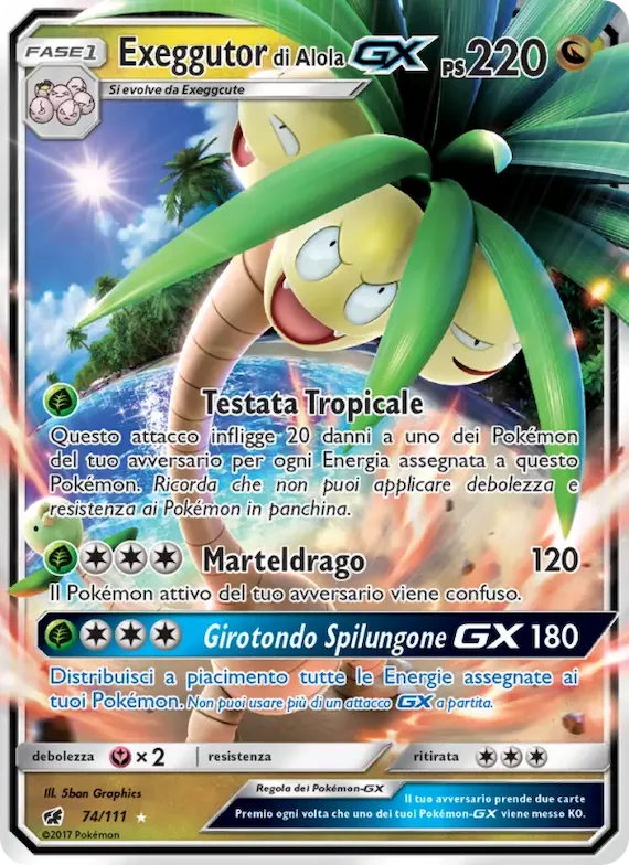 Exeggutor di Alola GX 74 – Invasione Scarlatta