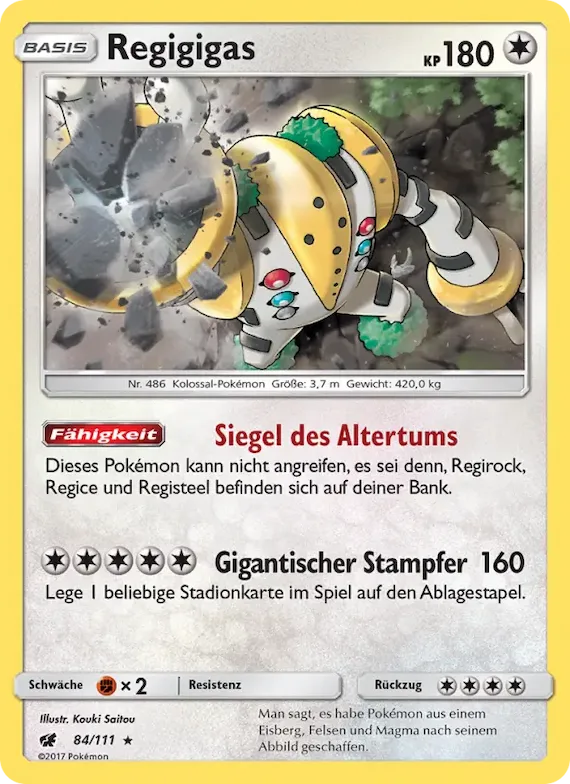 Regigigas 84 – Aufziehen der Sturmröte
