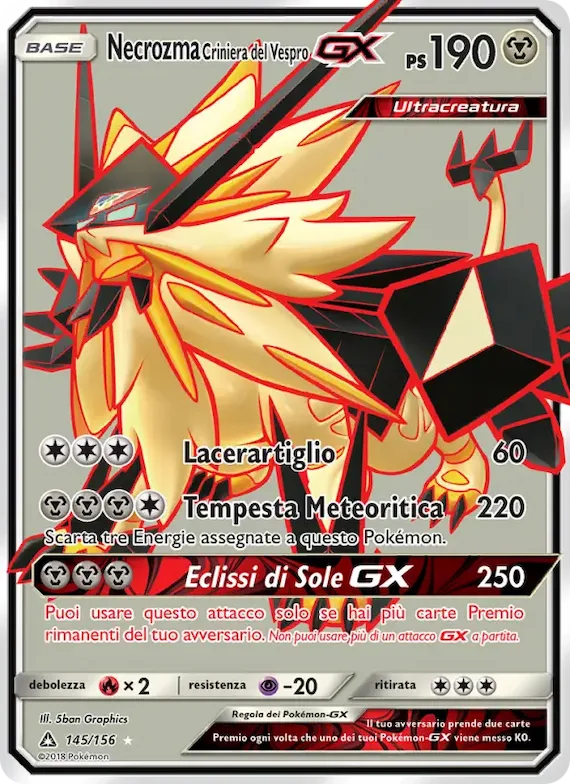 Necrozma Criniera del Vespro GX 145 – Ultraprisma