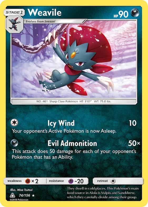 Weavile #74 – Ultra Prism