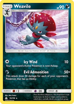 Weavile #74 – Ultra Prism