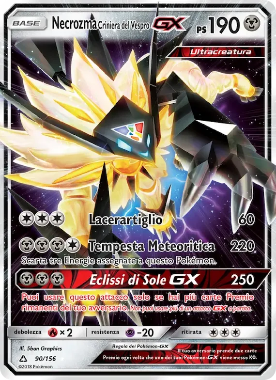 Necrozma Criniera del Vespro GX 90 – Ultraprisma