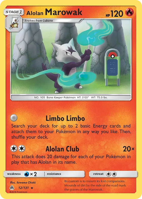 Marowak de Alola 12 – Luz Proibida