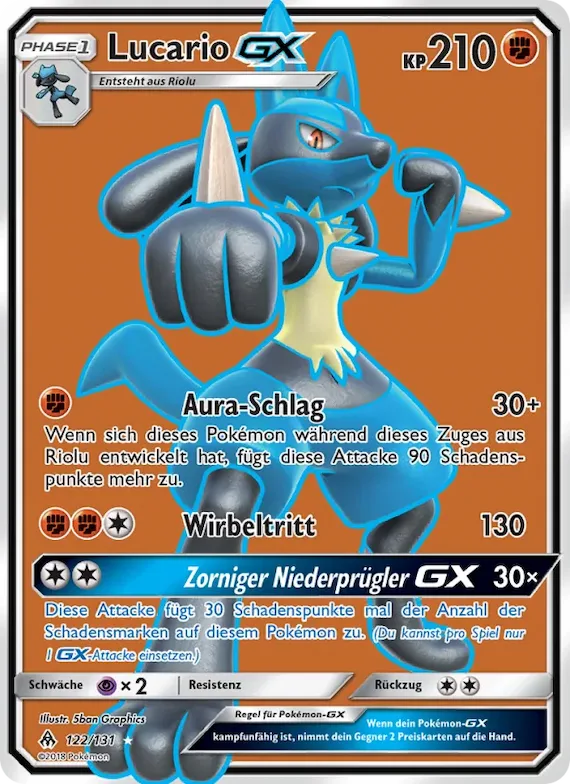 Lucario GX 122 – Grauen Der Lichtfinsternis