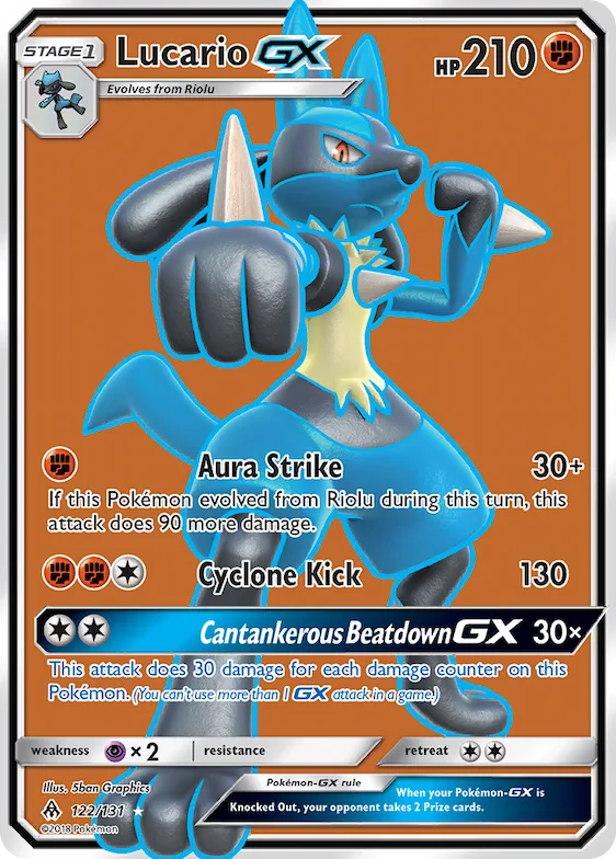 Lucario-GX #122 – Forbidden Light