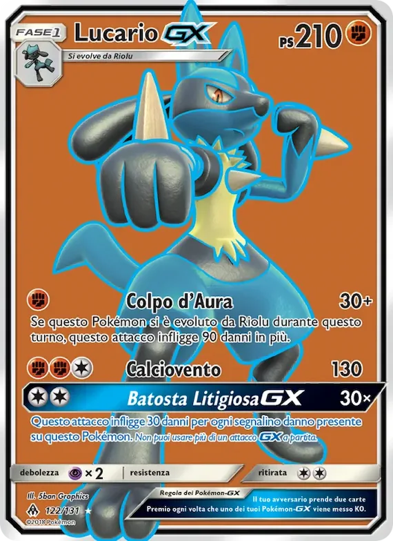 Lucario GX 122 – Apocalisse Di Luce