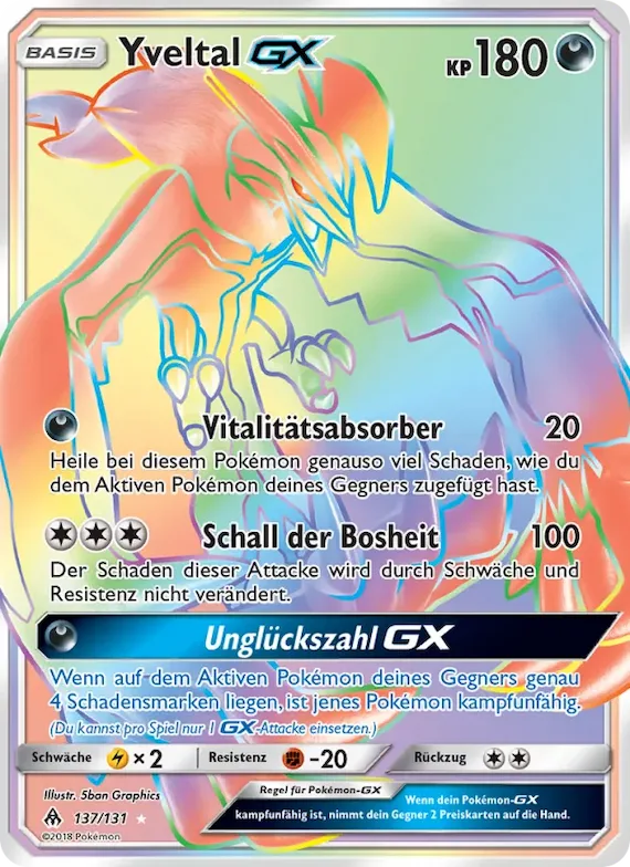 Yveltal GX 137 – Grauen Der Lichtfinsternis