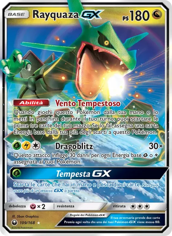 Rayquaza GX 109 – Tempesta Astrale