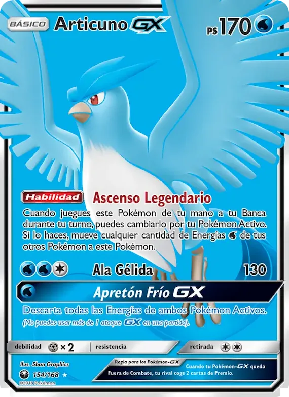 Articuno GX 154 – Tormenta Celestial