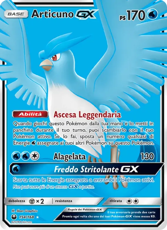 Articuno GX 154 – Tempesta Astrale