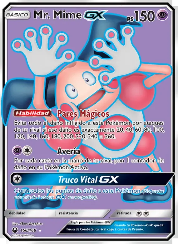 Mr. Mime GX 156 – Tormenta Celestial