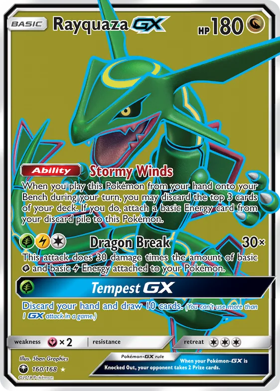 Rayquaza-GX #160 – Celestial Storm