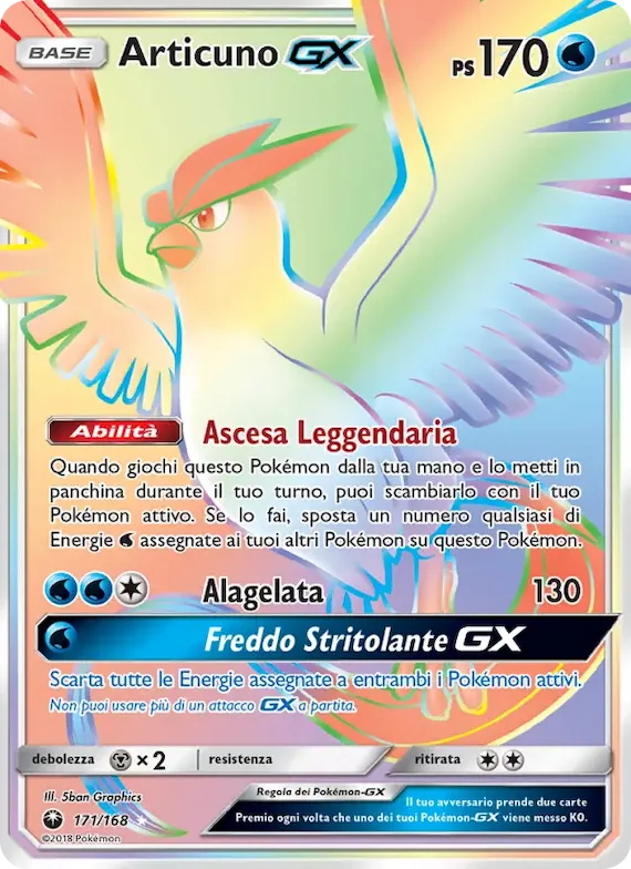 Articuno GX 171 – Tempesta Astrale
