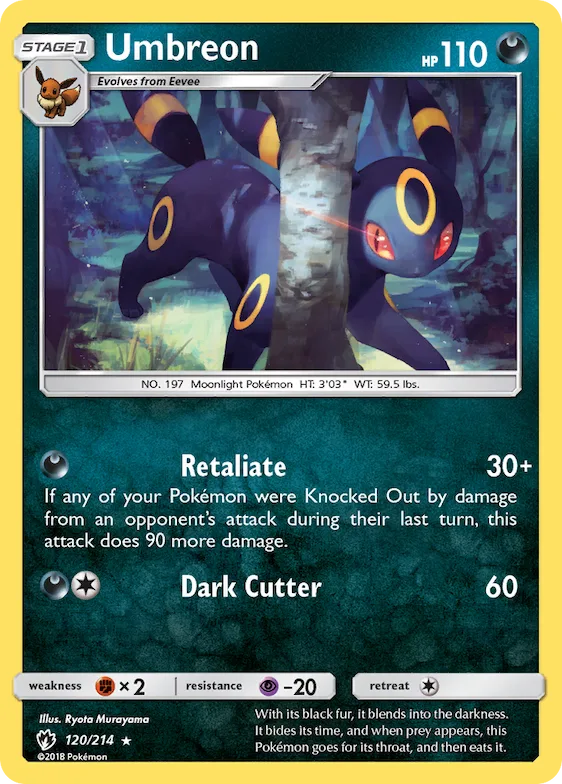 Umbreon #120 – SM - Lost Thunder