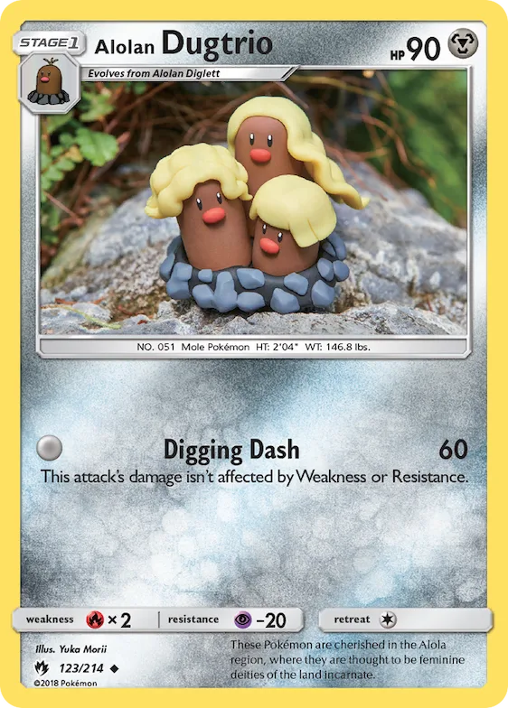 Alolan Dugtrio #123 – SM - Lost Thunder