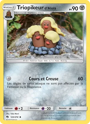 Triopikeur d’Alola n° 123 – Tonnerre Perdu