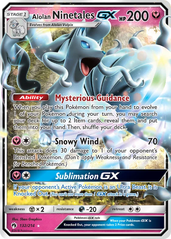 Alolan Ninetales-GX #132 – SM - Lost Thunder