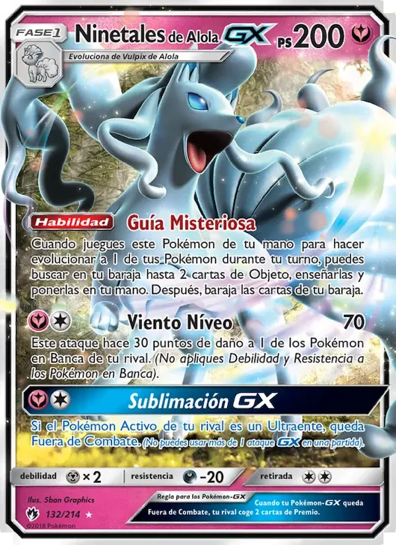 Ninetales de Alola GX 132 – Truenos Perdidos
