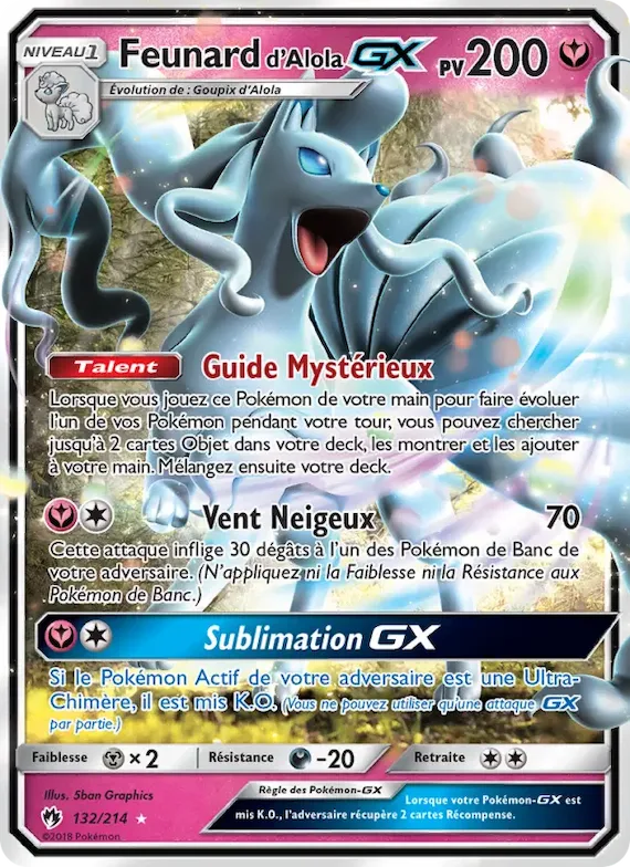 Feunard d’Alola GX 132 – Tonnerre Perdu
