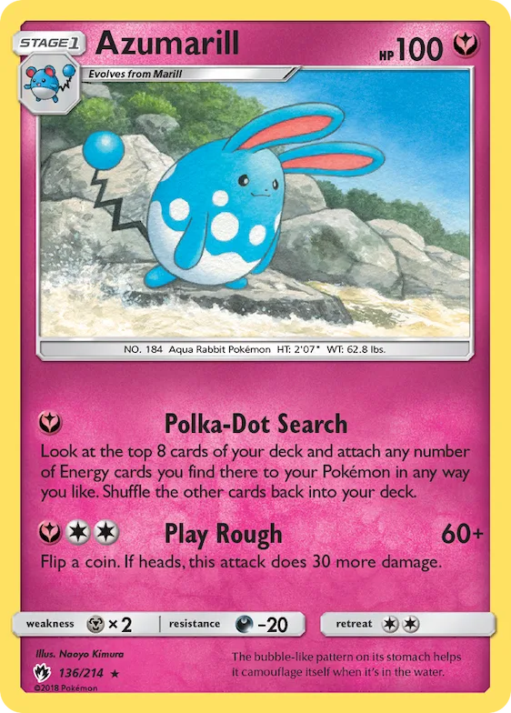 Azumarill #136 – SM - Lost Thunder