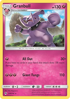 Granbull #138 – SM - Lost Thunder