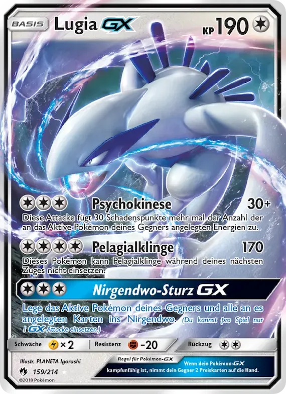 Lugia GX 159 – Echo des Donners