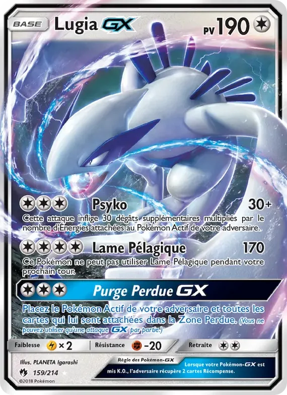 Lugia GX 159 – Tonnerre Perdu