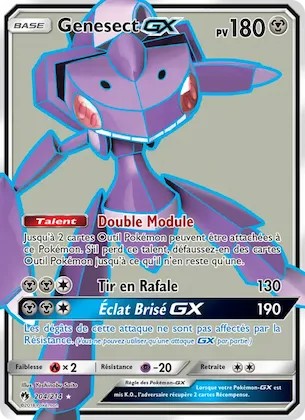 Genesect GX n° 204 – Tonnerre Perdu