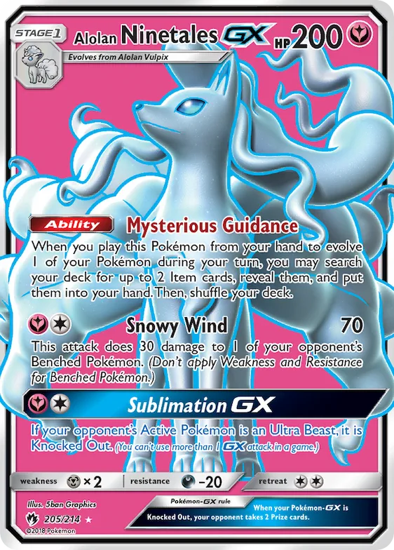 Alolan Ninetales-GX #205 – SM - Lost Thunder