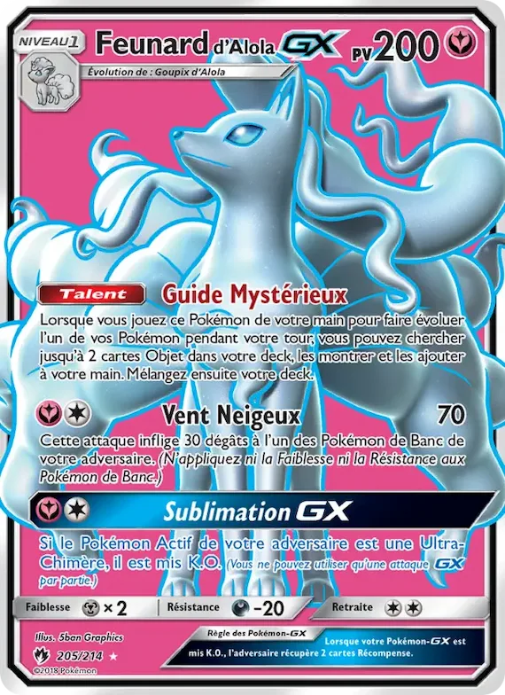 Feunard d’Alola GX 205 – Tonnerre Perdu
