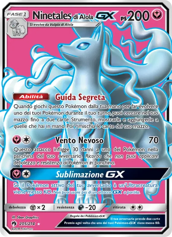 Ninetales di Alola GX 205 – Tuoni Perduti