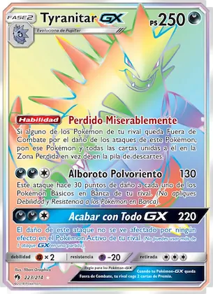 Tyranitar GX 223 – Truenos Perdidos