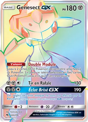 Genesect GX n° 224 – Tonnerre Perdu