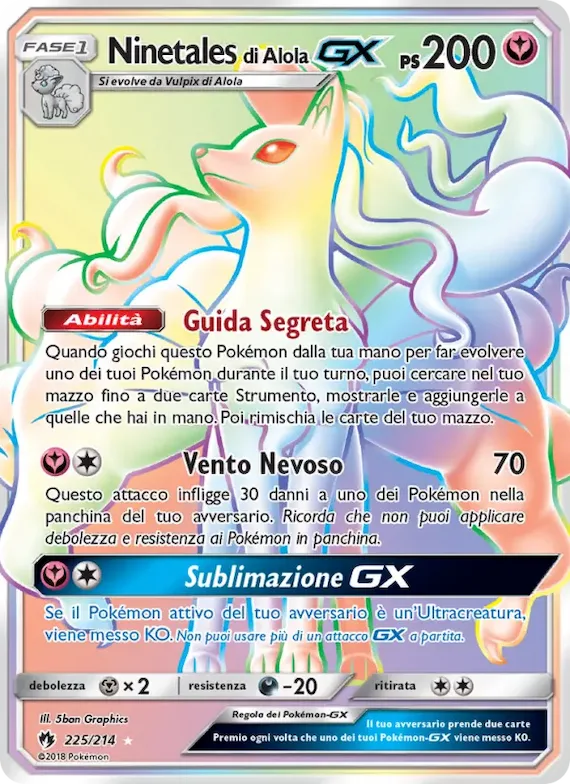 Ninetales di Alola GX 225 – Tuoni Perduti
