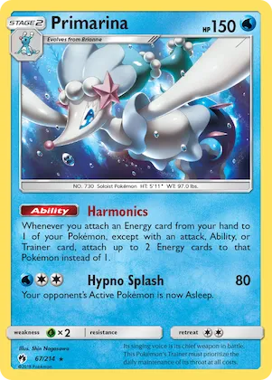 Primarina #67 – SM - Lost Thunder