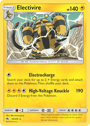 Electivire #72 – SM - Lost Thunder