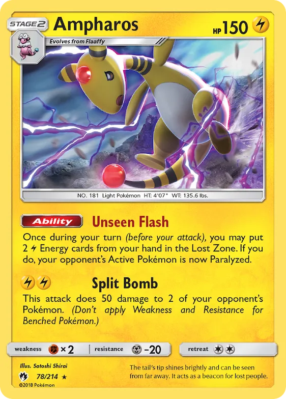 Ampharos #78 – SM - Lost Thunder