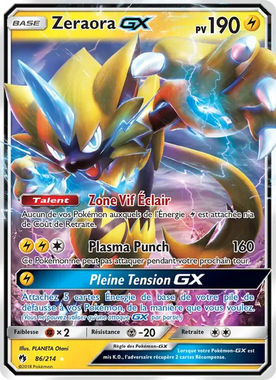 Zeraora GX 86 – Tonnerre Perdu