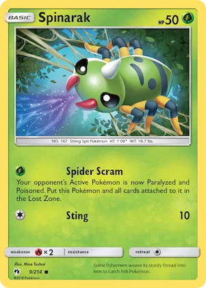 Spinarak #9 – SM - Lost Thunder