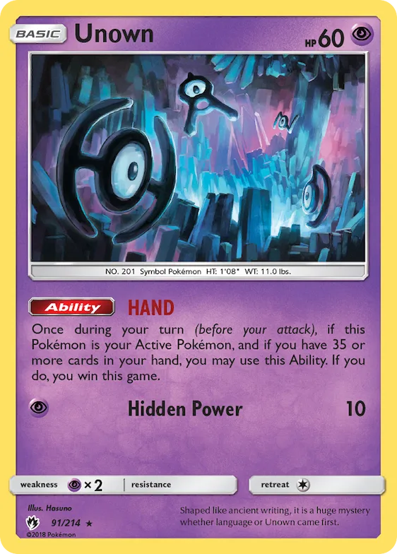 Unown #91 – SM - Lost Thunder