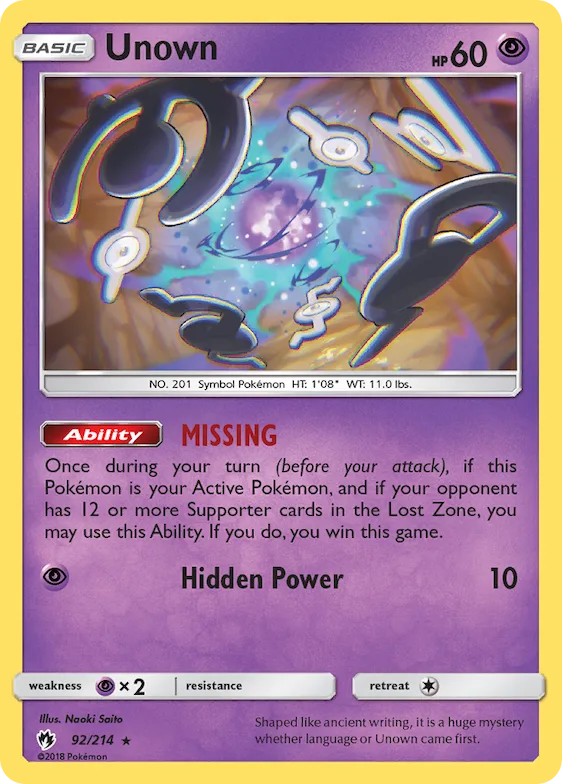 Unown 92 – Trovões Perdidos