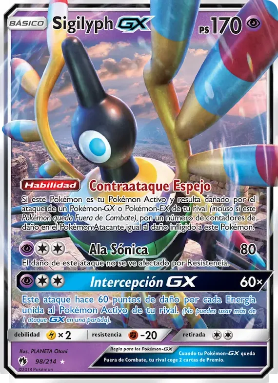 Sigilyph GX 98 – Truenos Perdidos
