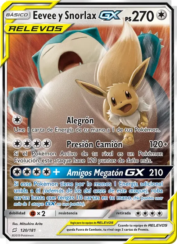 Eevee y Snorlax GX 120 – Union de Aliados