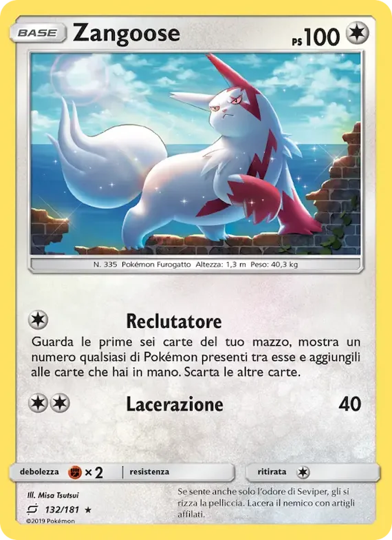 Zangoose 132 – Gioco di Squadra