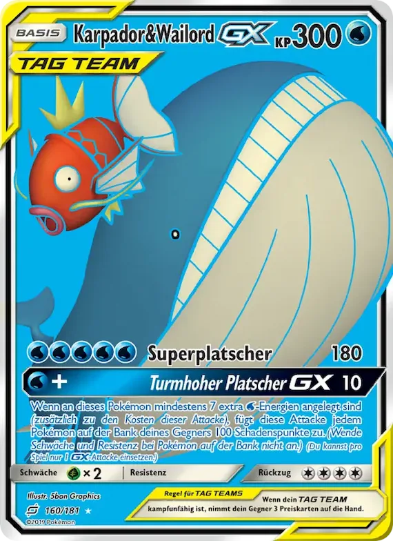 Karpador & Wailord GX 160 – Teams Sind Trumpf