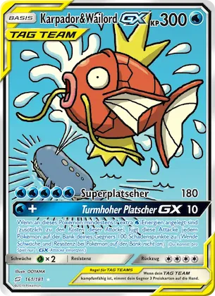 Karpador & Wailord GX Nr. 161 – Teams Sind Trumpf