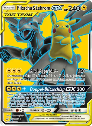 Pikachu & Zekrom GX Nr. 162 – Teams Sind Trumpf
