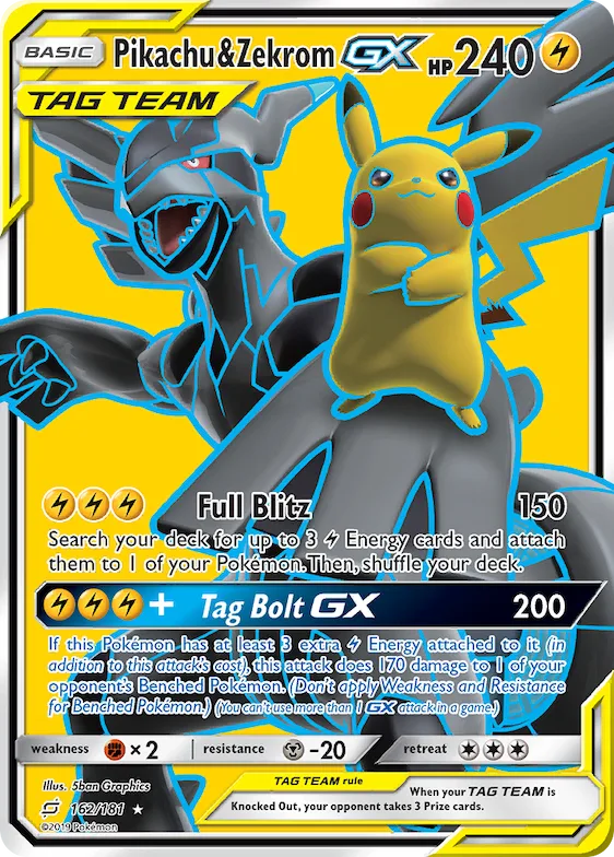 Pikachu & Zekrom-GX #162 – Team Up