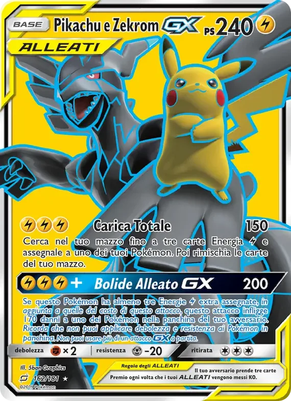 Pikachu e Zekrom GX 162 – Gioco di Squadra